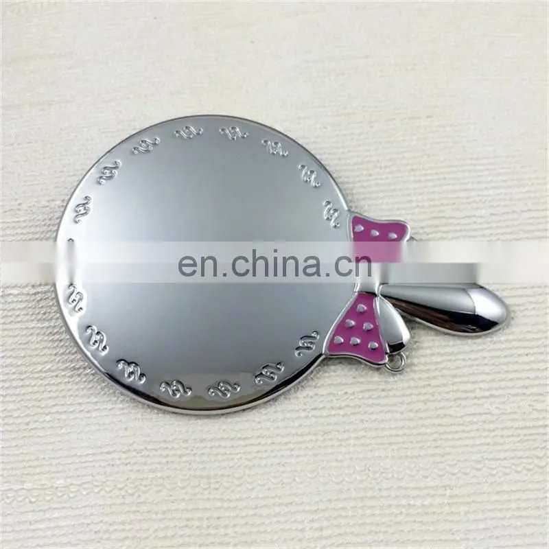 Custom logo blank metal personalized pocket mirror for lady decorative