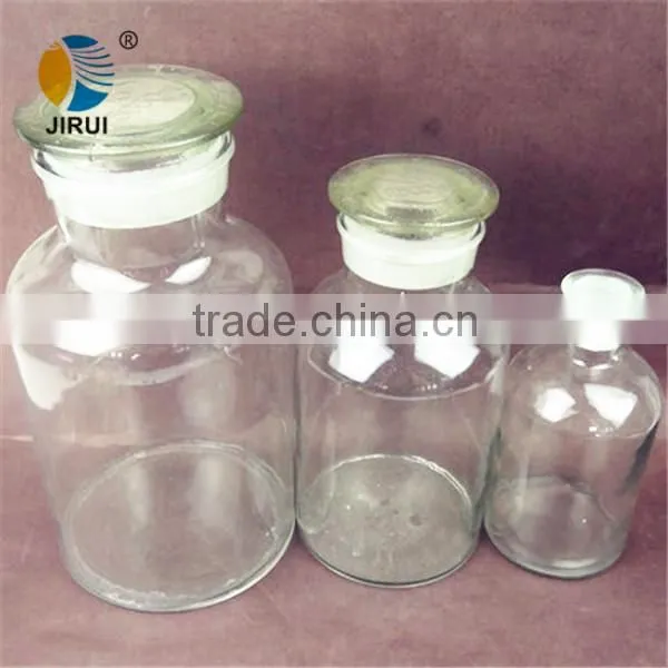 2500ml& 5000ml & 7000ml big clear reagent glass bottle with gass lid