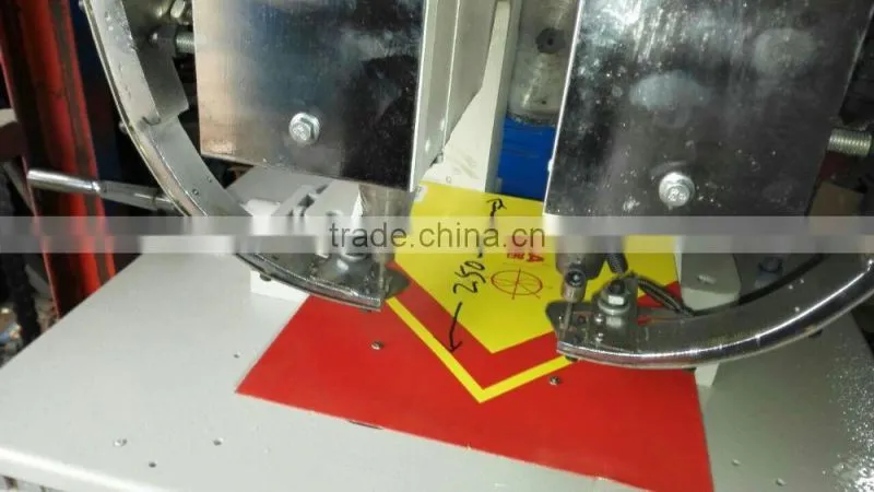 HAS VIDEO 195 Cycles Per Minute 2 Heads Paper Bag Rope Through Hole Fixing Making Machine