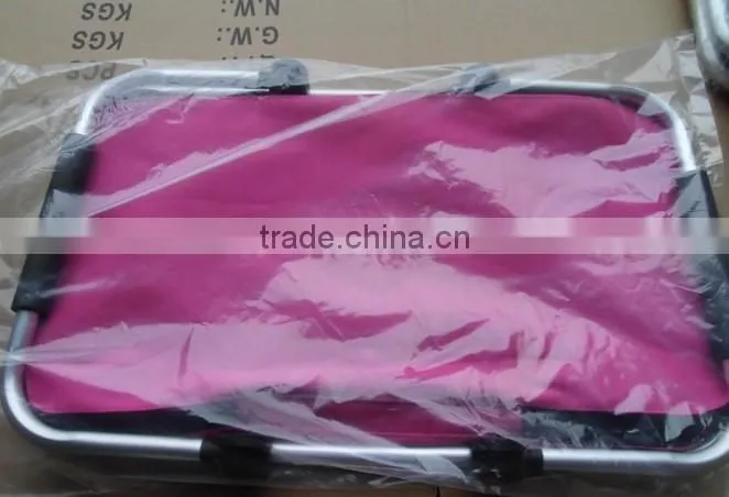 collapsible picnic basket folding picnic basket with aluminium frame