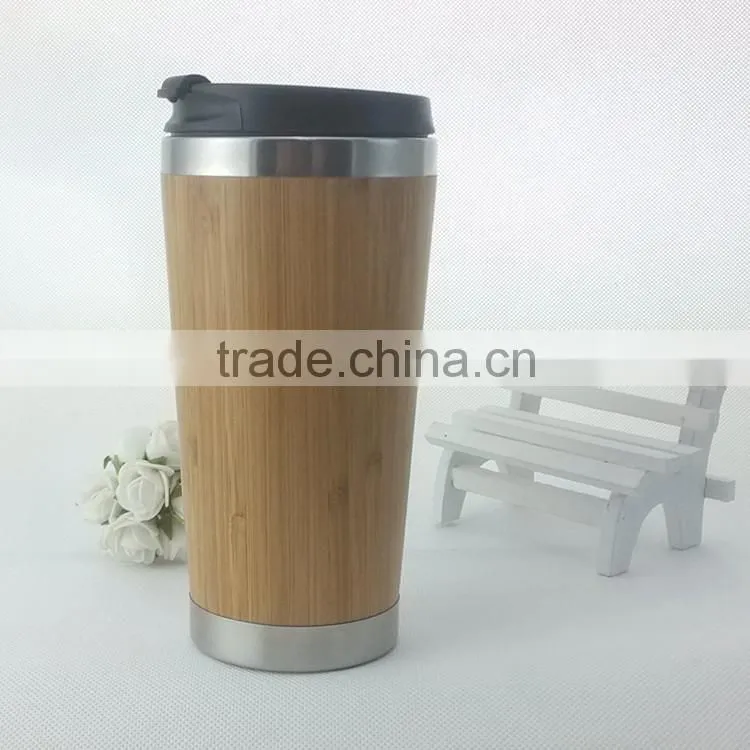 Mlife hot sell on Alibaba banboo outer and stainless steel inner water bottle