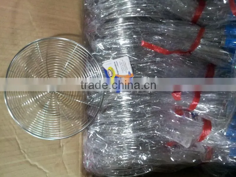 14# stainless steel skimmer, wire skimmer with plastic handle