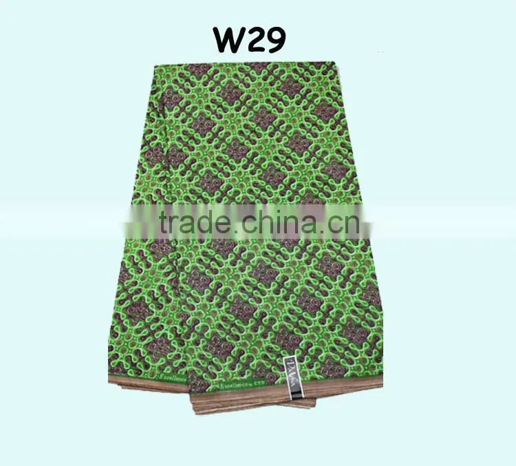 100% cotton real wax prints fabric african for women's dresses W29