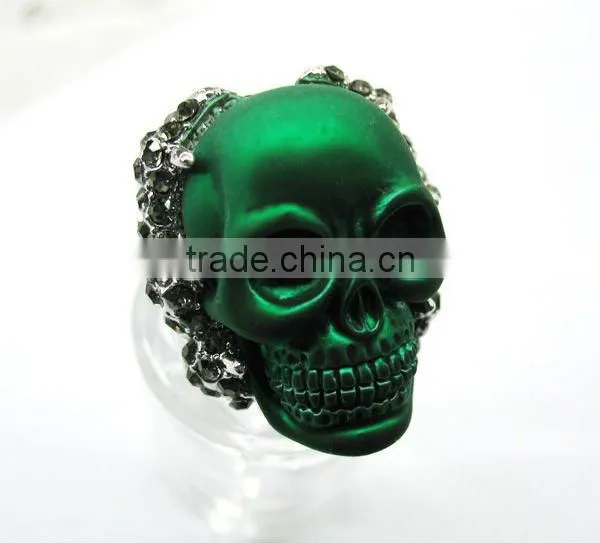 fashion skull double ring