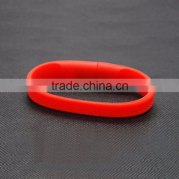 Shenzhen Colorful gift rubber wrist band usb flash pen drive