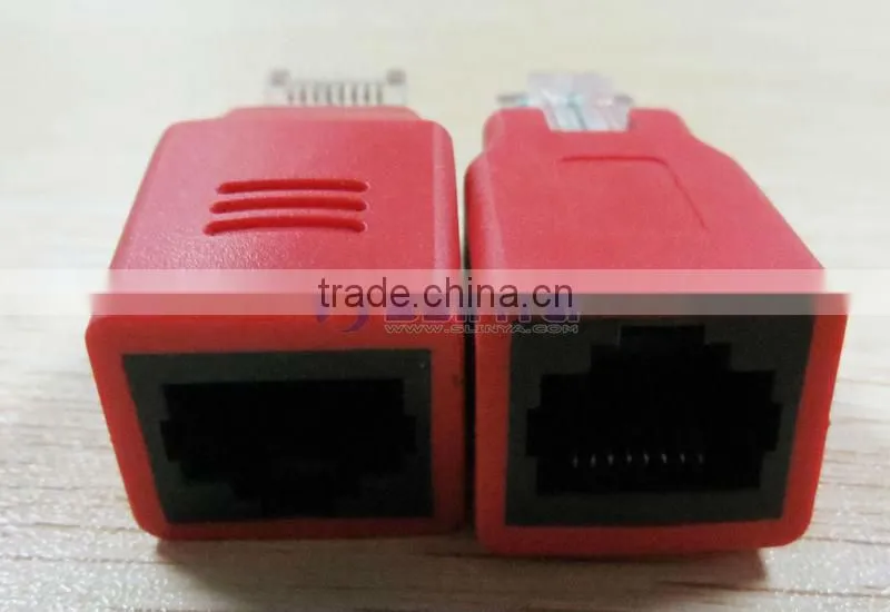 Red Color Housing Ethernet High Speed RJ45 Connector