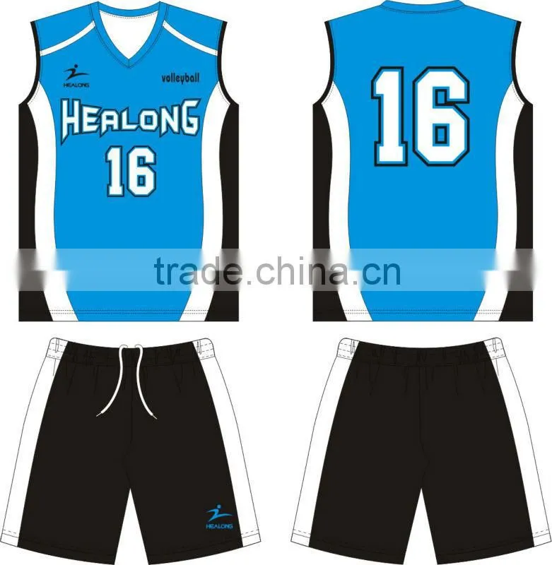 100%polyester volleyball wear with custom design jersey