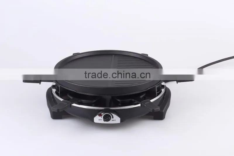 900W Raclette Grill With Temperature Thermostate For 6 Persons RG-206 WITH Stone Plate