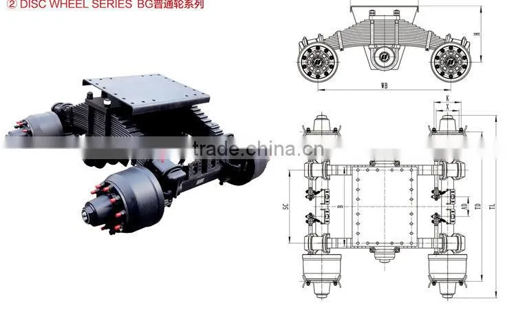 bpw 40t spoke bogie for trucks & trailers