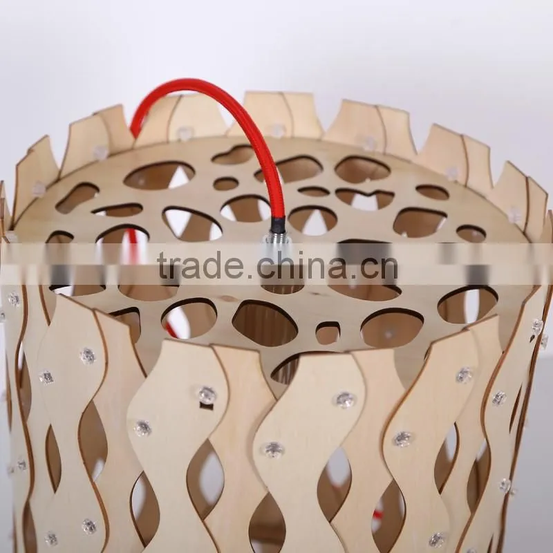 Modern wood pendant light chinese lantern pendant lighting JK-8005B-21 LED pendant Light
