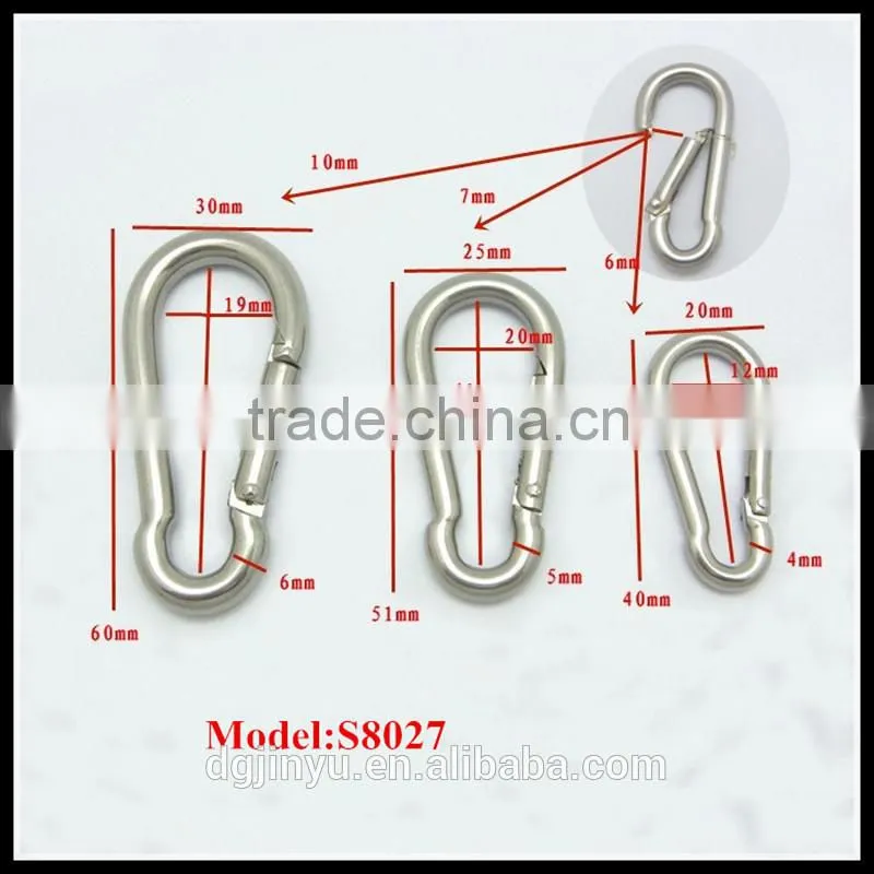 carabiner stainless steel climbing/carabiner stainless keychain/stainless steel carabiner for keychain