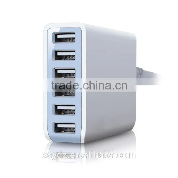 Bank Transfer Available 6.5A 6 Port Cheap Wall USB Charger for iPhone 5/6