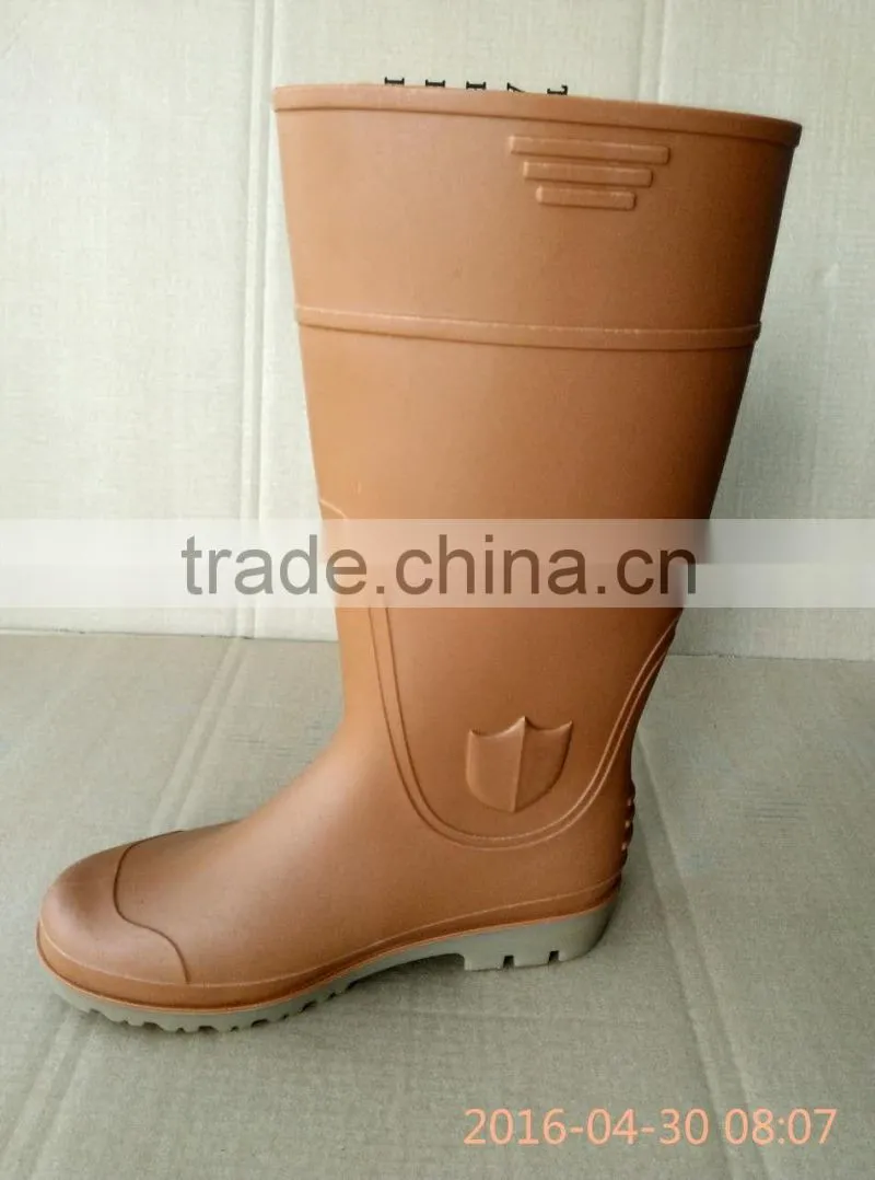 Men Clear PVC Rain Boots With Steel Toe Cap And Steel Midsole 1355