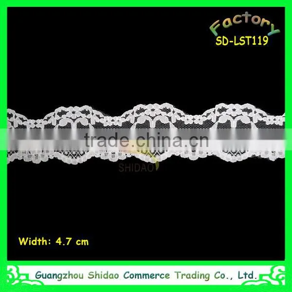 Wholesale top sale lace trim nylon and spandex guipure lace trim