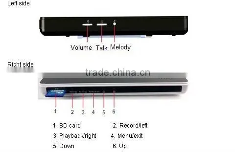 hot selling 9-inch video door phone video door phone automatic and manual recording PY-V901ME11REC