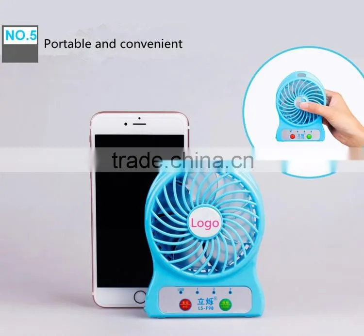 Best gift and price portable mini fan rechargeable fan with battery
