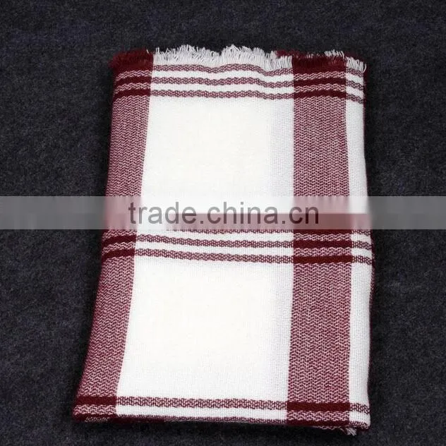 4 colors Plaid FLEECE blanket winter infinity Scarf fashion accessory