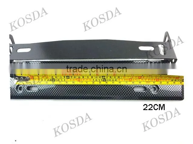 Universal carbon fiber style adjustable number plate car license plate