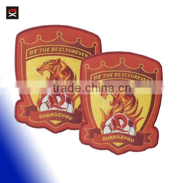 High class quality woven patch for soccer jacket