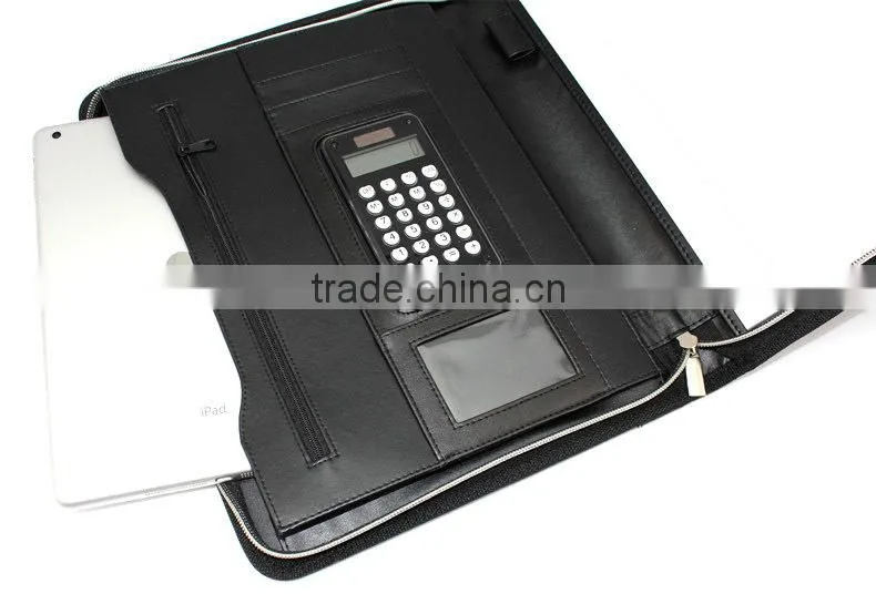 A4 Business Folder Leather/PU Fashionable Cheap Leather Portfolio/ travel portfolio bulk buy