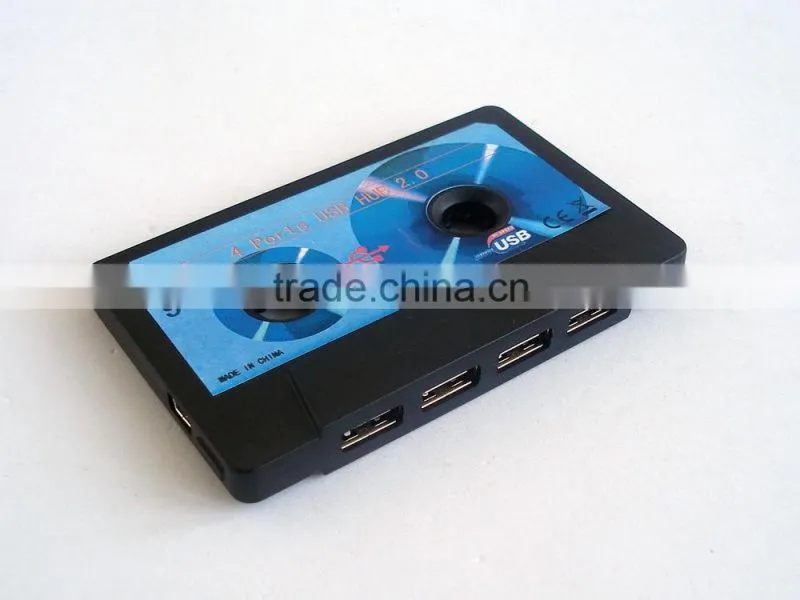 Magnetic Tape Hub 4-Port USB 2.0 Hub Power Station