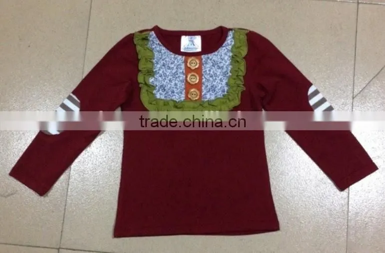 2015 summer beautiful kid clothing manufacturer european cool girls kids t-shirts design