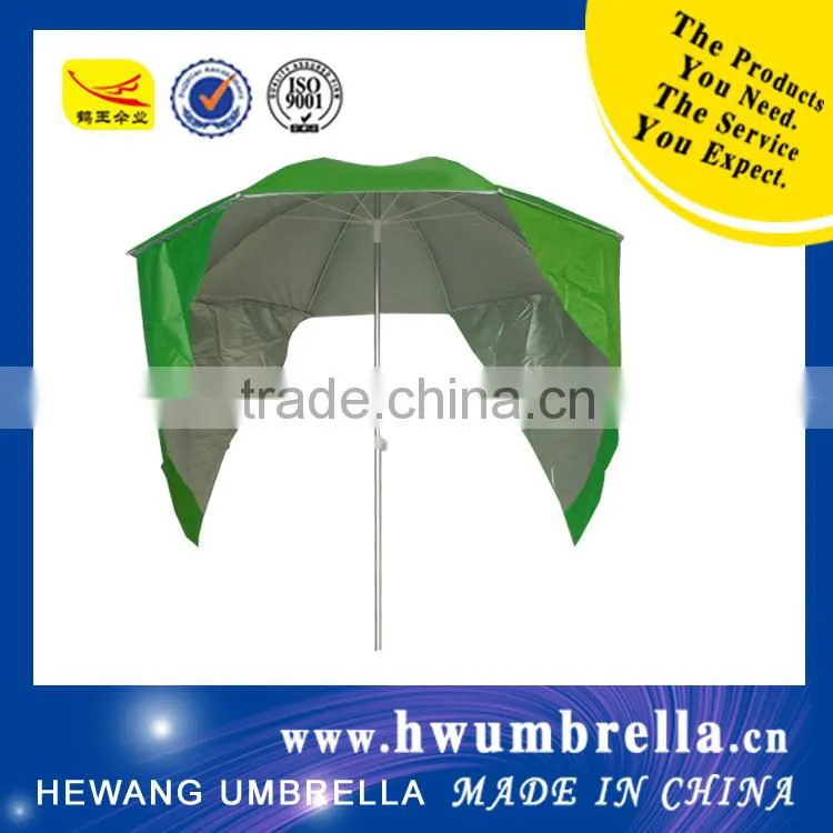 Outdoor Umbrella with side pannels with logo with UV with silver coating