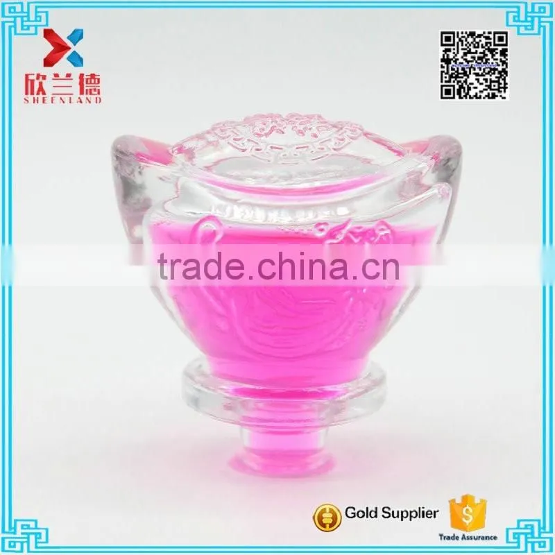 sycee shape Glass caps glass stopper for wine bottle