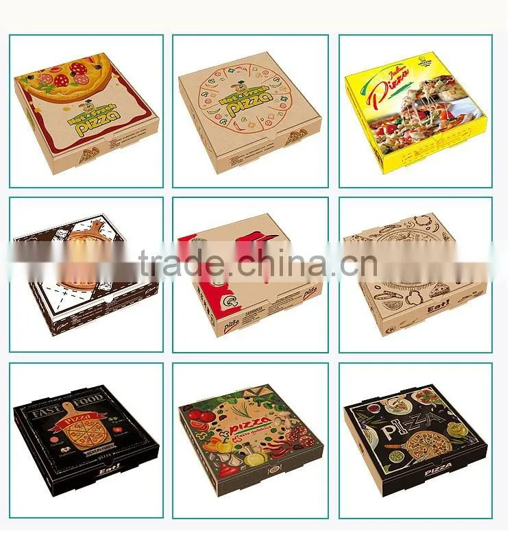 wholesale custom printing folding corrugated pizza box