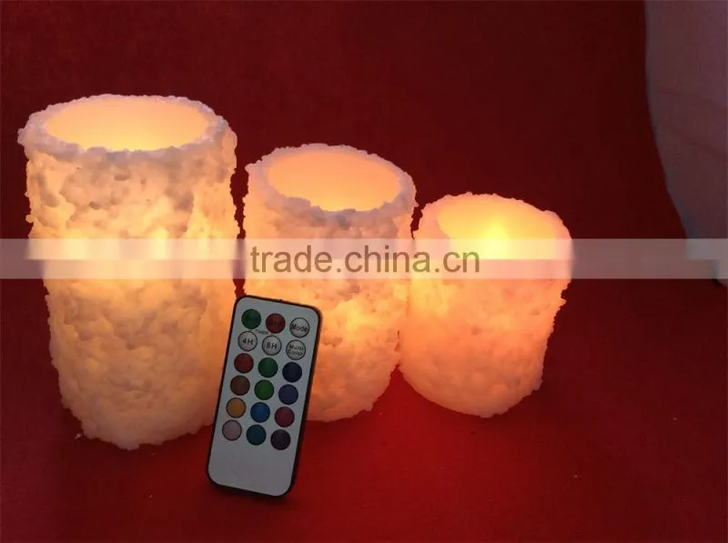 2016 3 pieces for a set led candle for wedding party decoration