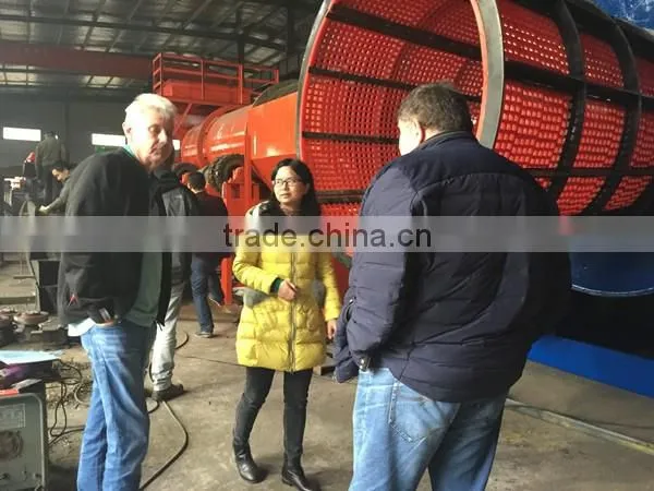 China Clay Alluvial Washing Gold Trommel Recovery Plant