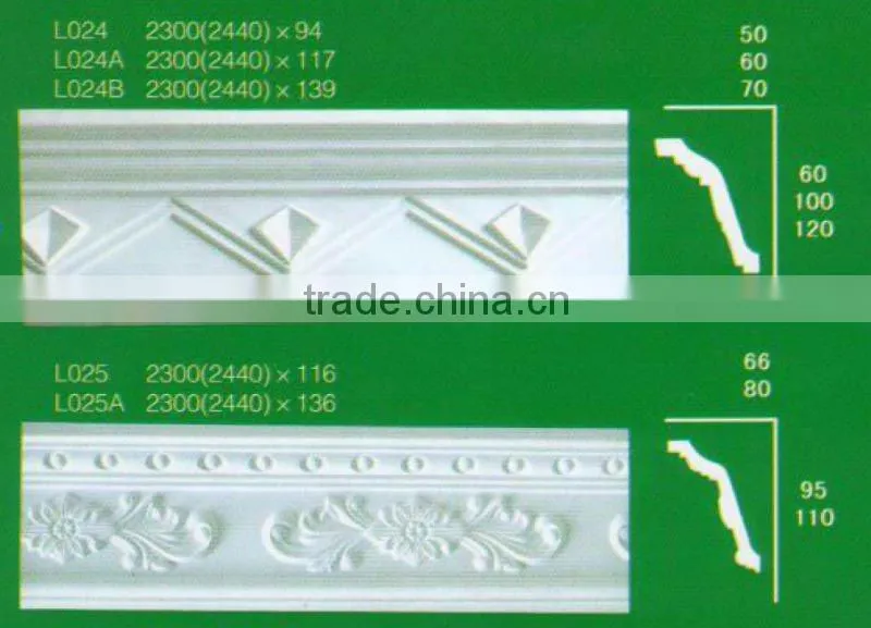 plaster gypsum cornice moulding