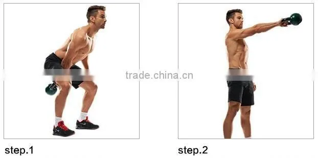 Vinyl Coated colorful cement kettlebell with cheap price from china
