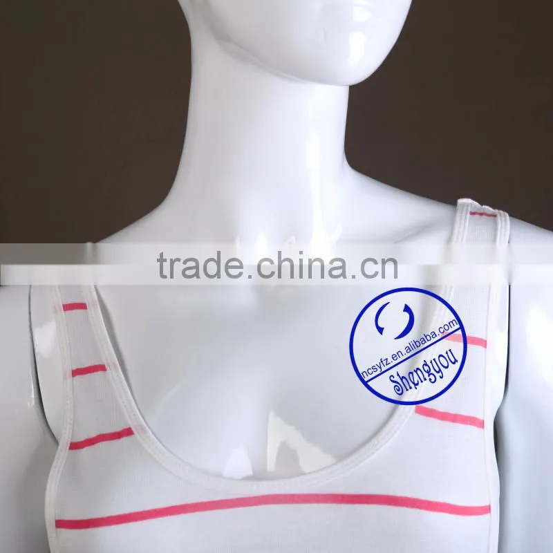 custom wholesale 100% viscose yarn dyed embroiederd womens tank top
