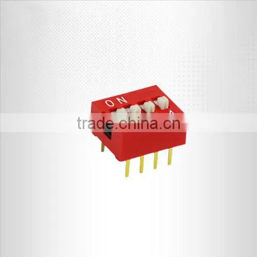 Blue/Red 4 Pin Slide Type 2.54mm DIP Switch
