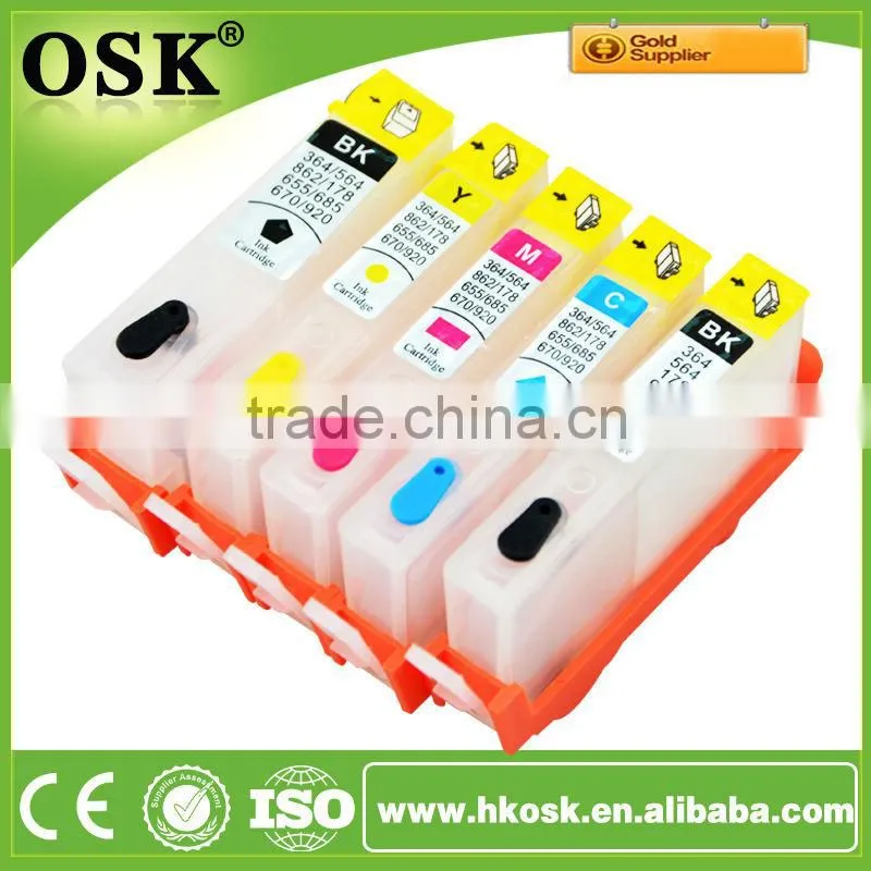 655 670 ink cartridge for HP officejet Deskjet ink Advantage 3525 100ml ink cartridge