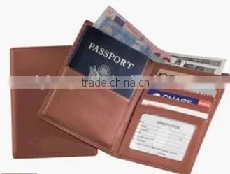 Wholesale leather passport holder with card slot