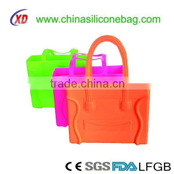 2016 hot sale silicone handbag shopping woman tote bag