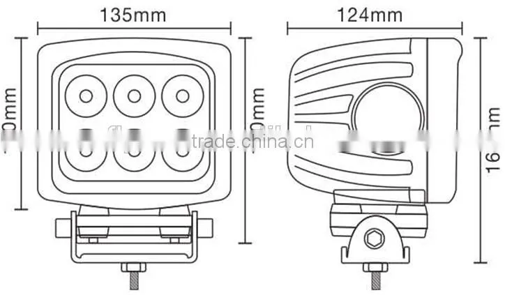 60w Led Work Light, Offroad Led Work Light ,60w led work light, off road ,trailer,4wd ,tractor led work light
