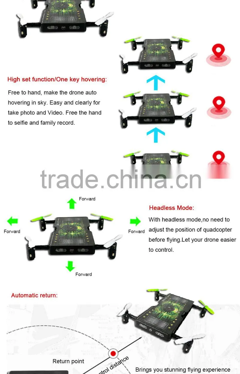 High speed deformable stunt 2.4G 4CH remote control drone rc quadrocopter with camera