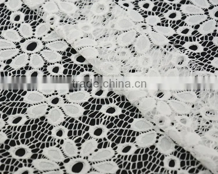 bride dress made by bulk nylon fabric and white lace fabric