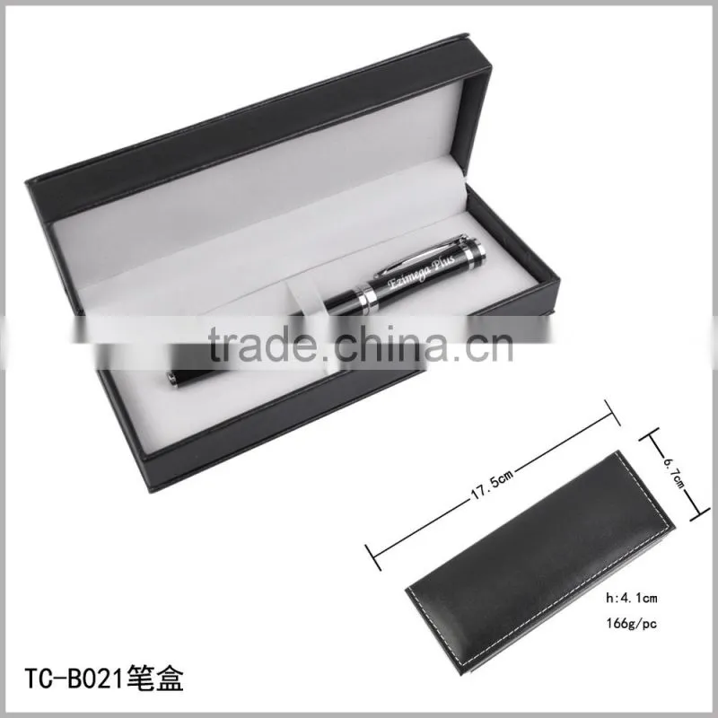 Brush pot pen gift set with 2 pens in brush pot gift packaging