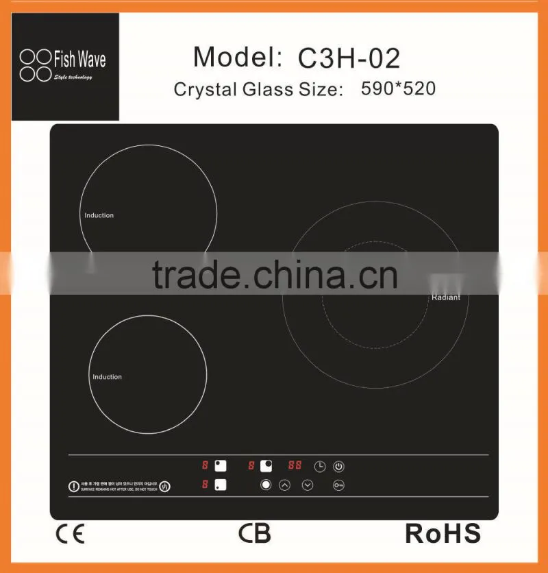 2 zone Vietnam style food processor cover induction stove and ceramic cookware home appliances 2015 new products