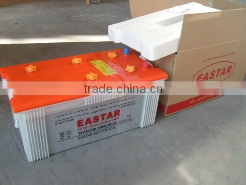 Competitive price made in china car batteries 12V dry charged type with CE and UL approved