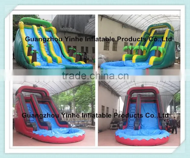 2015 Commercial Grade giant inflatable water slide with pool