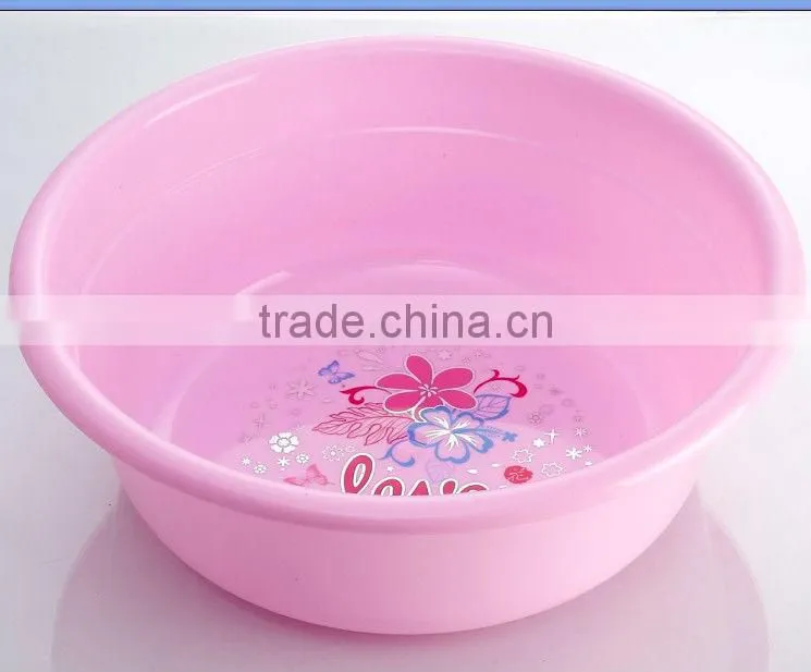 wholesale high grade middle size plastic round basin cup ,palstic wash basin ,plastic foot basin