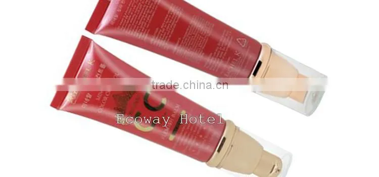 High class CC cream cosmetic tube with clear screw cap
