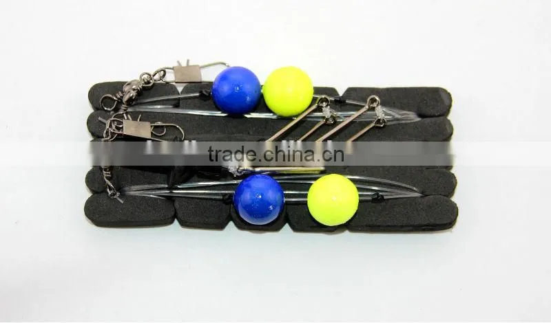surfcasting rig pulley float rig two trace blue & yellow floats