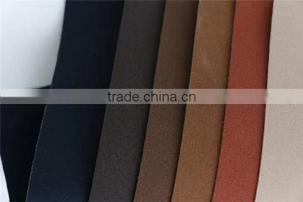 breathable pu leather fabric,suede leather for shoe upper, soft