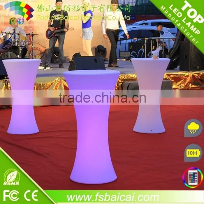 CE&ROHS approved illuminated bar furniture/led table/led light bar table
